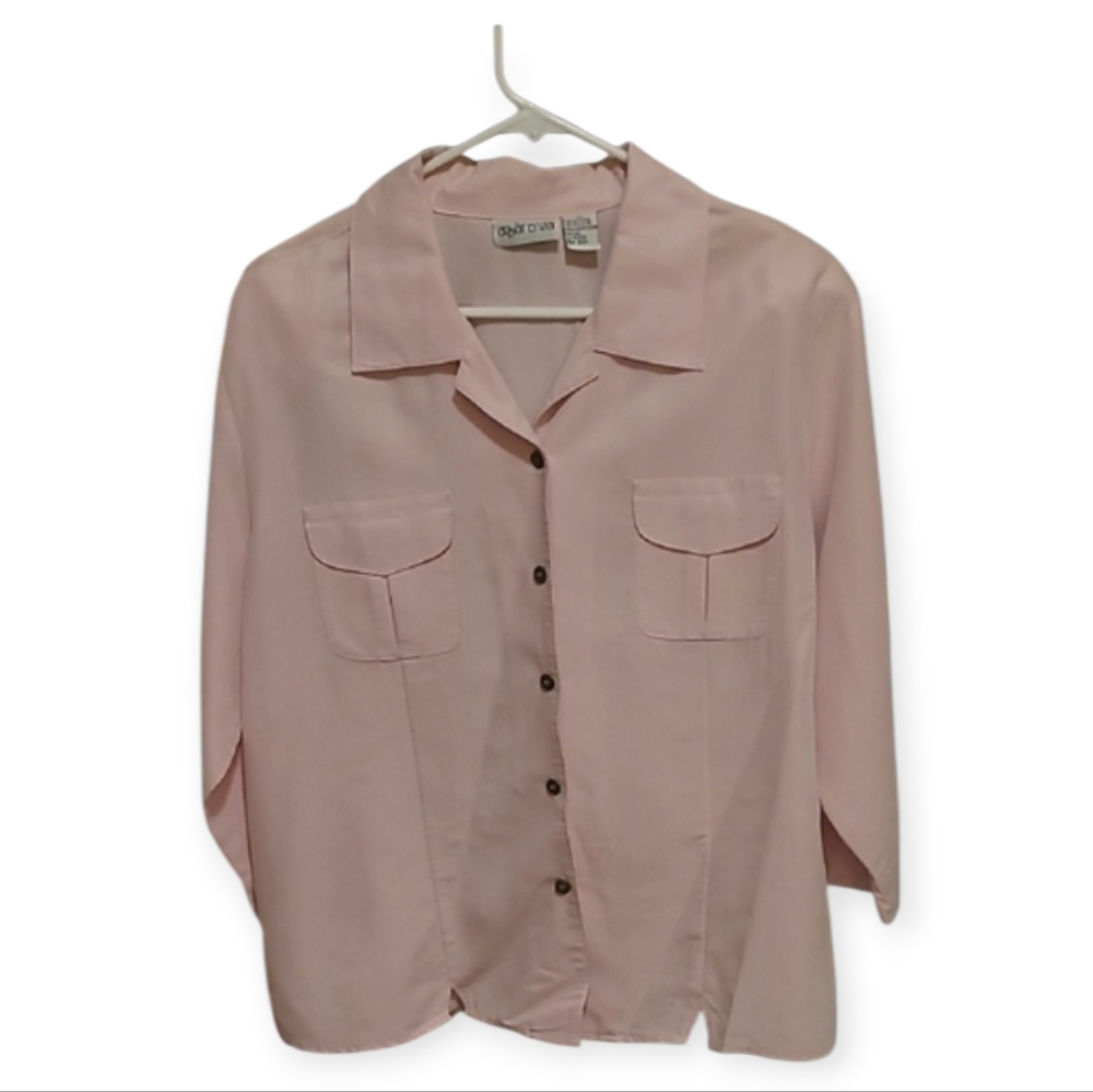 Apparenza Pale Pink Button Up Blouse